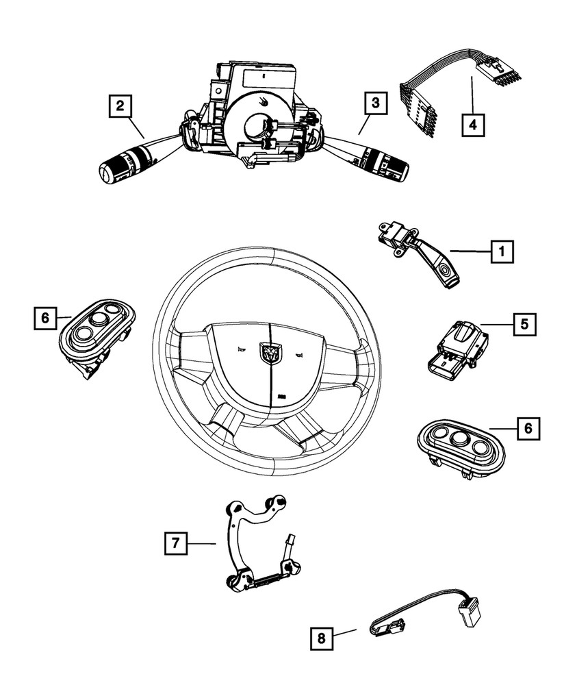 Genuine Mopar Horn Switch 5189428AC