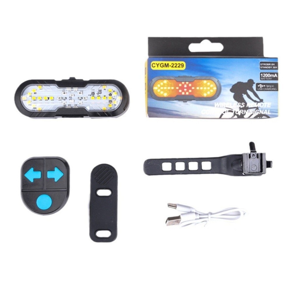 Wireless Remote Control Turn Signal Light with Long Battery and Type C Charging