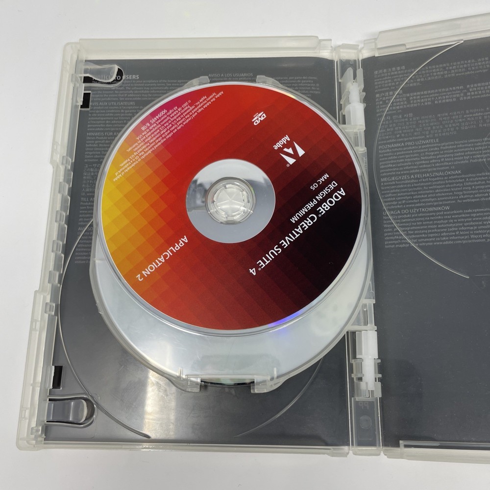 Adobe Creative Suite 4 CS4 Design Premium MacOS Used NO Serial # Activation Code