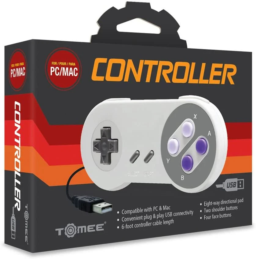 Tomee SNES Super Nintendo USB Controller -PC/ MAC