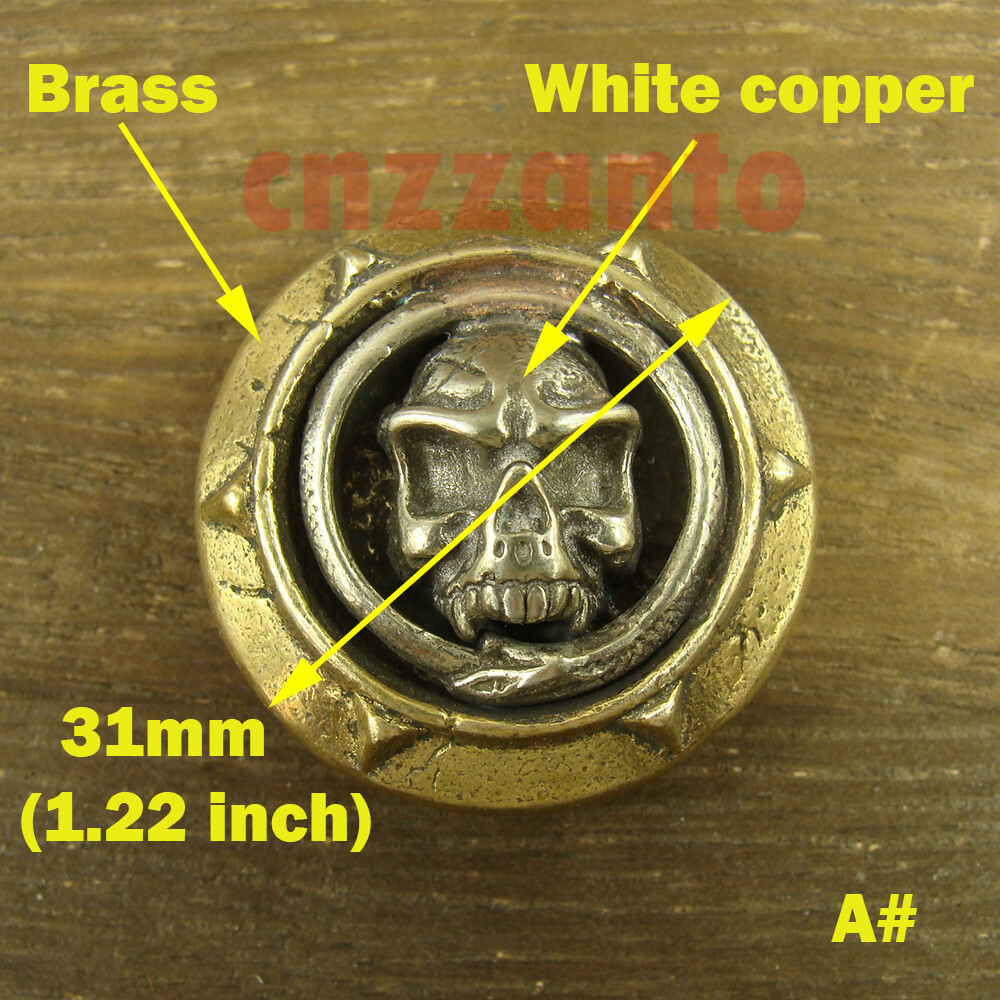 Solid Brass conchos Leathercraft rivet stud Punk screw back Concho