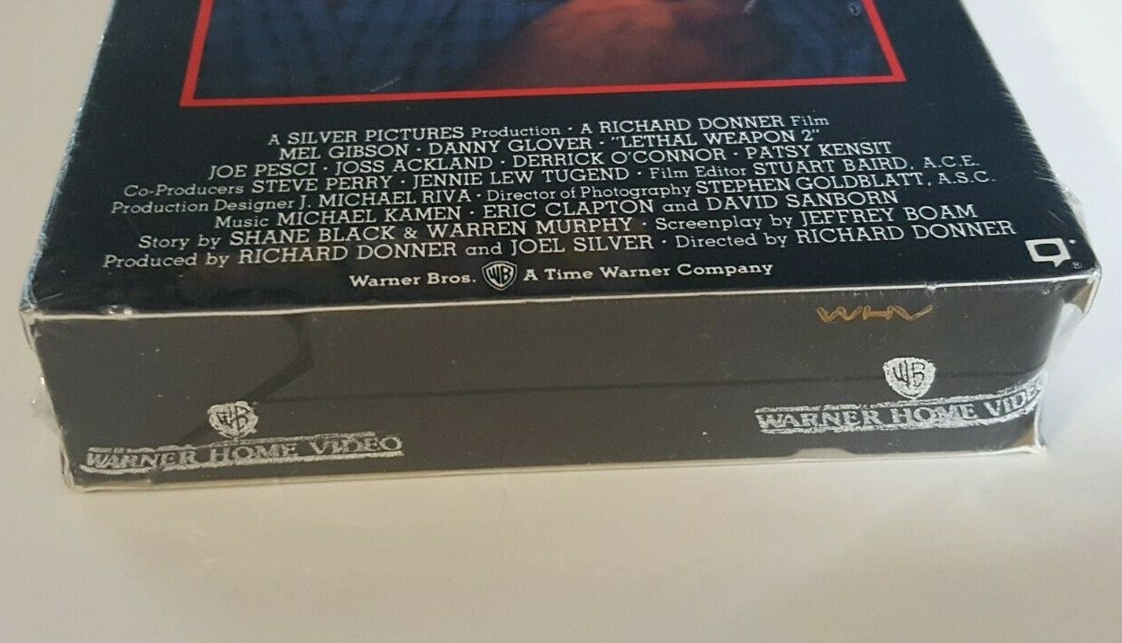 Lethal Weapon 2 (1989) VHS 1991 New/Sealed Watermarks (Mel Gibson, Danny Glover)