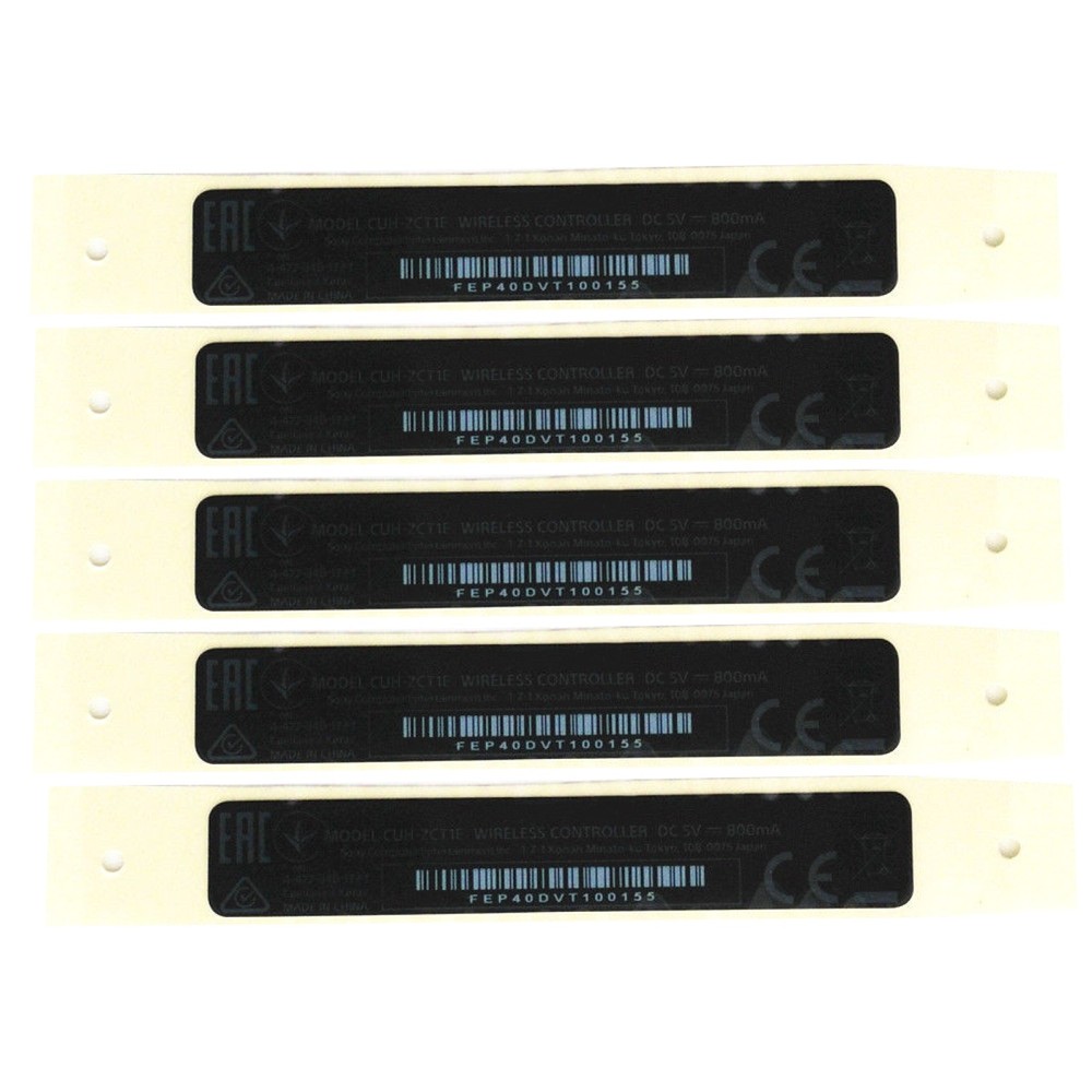 5 in 1 Pack Replacement Back Sticker Label For Playstation PS4 Controller