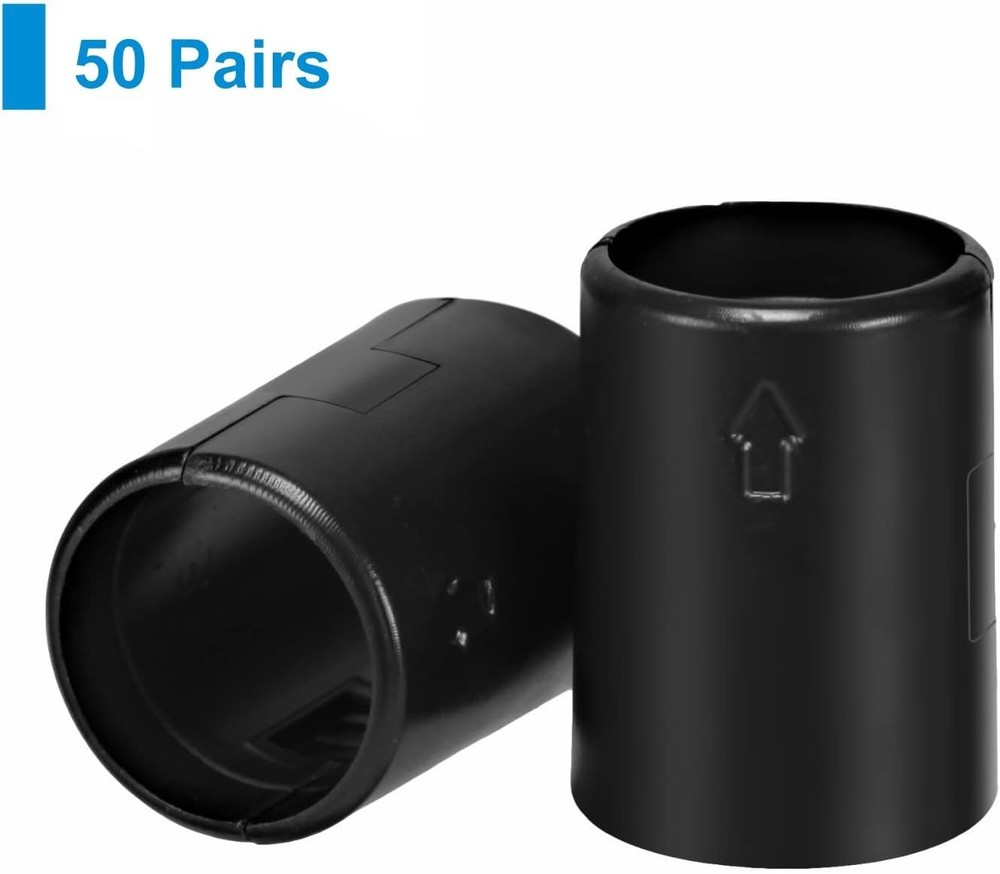 100 Durable Black Wire Shelf Clips for 25mm Posts - Easy Installation Solution