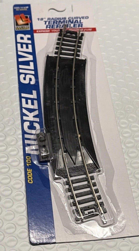 Life-Like 18'' Curved Terminal Rerailer Code 100 Nickel Silver - Model Train