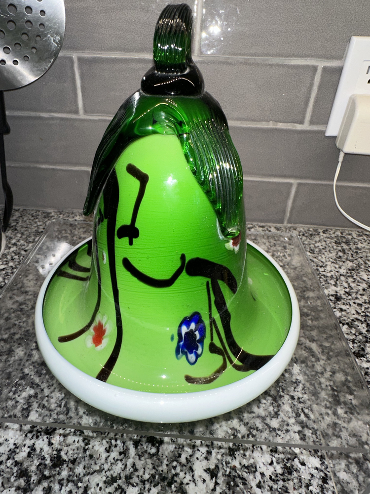 Multi Colored Art Glass, Millifiore ~ Hand Blown Bird Feeder