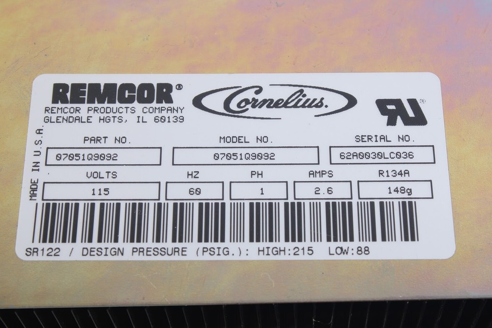 Remcor Cornelius 07051Q9092 Refrigeration Unit
