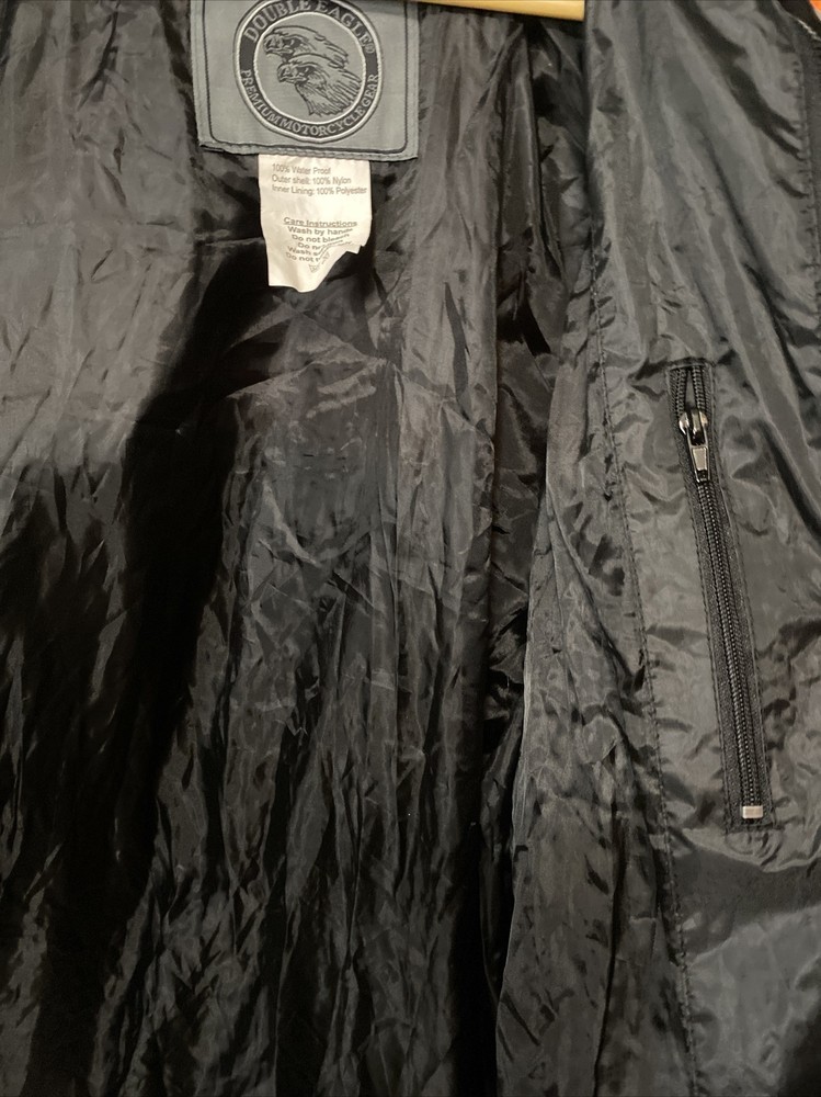Double Eagle Premium Motorcycle Raingear Jacket Size L Waterproof Reflective