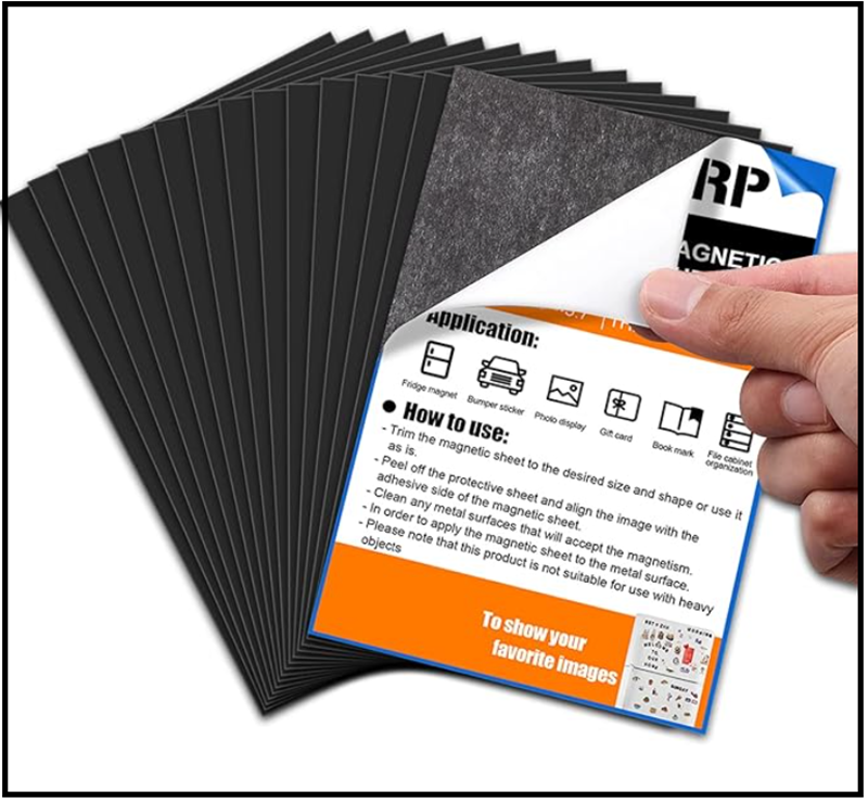 15 Pack Magnetic Sheet with Adhesive Displate Replacement Magnets Backing
