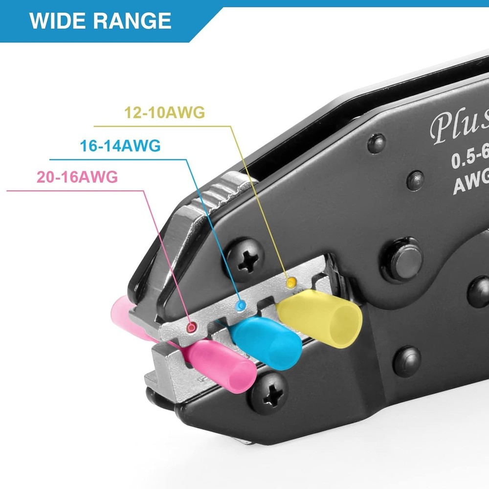 Versatile Ratcheting Electrical Crimping Tool - Perfect for Home and Auto Use