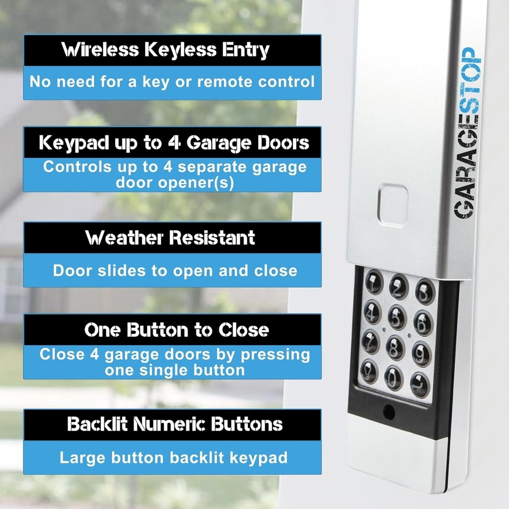 Multi-Door Wireless Garage Keypad by Marantec: Secure and Convenient Access