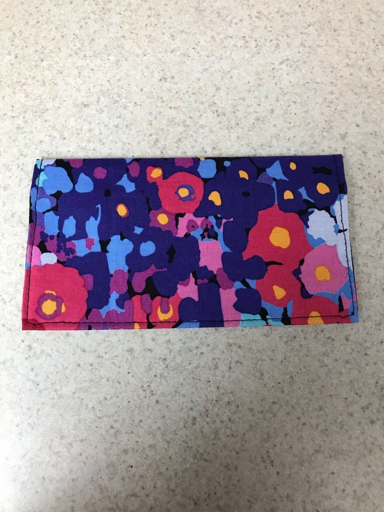 Soft Cotton Fabric Checkbook- Designer Impressionista Pattern - Great for Fall