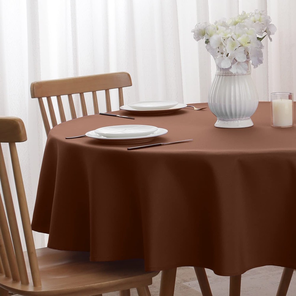 Softalker Round Tablecloth, Waterproof & Stain Resistant Table Cloth Wrinkle Fre