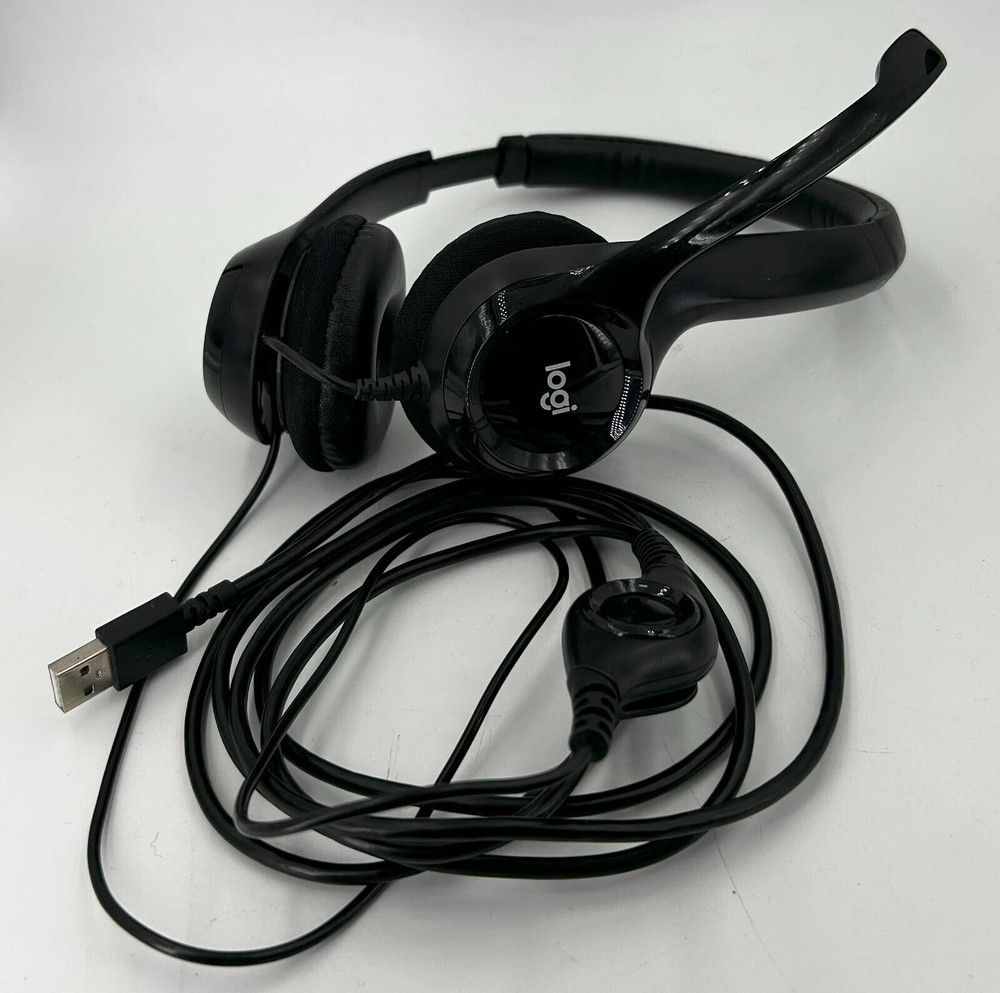 Logitech H390 USB Headset- Wired - Black - Ideal for Laptops!