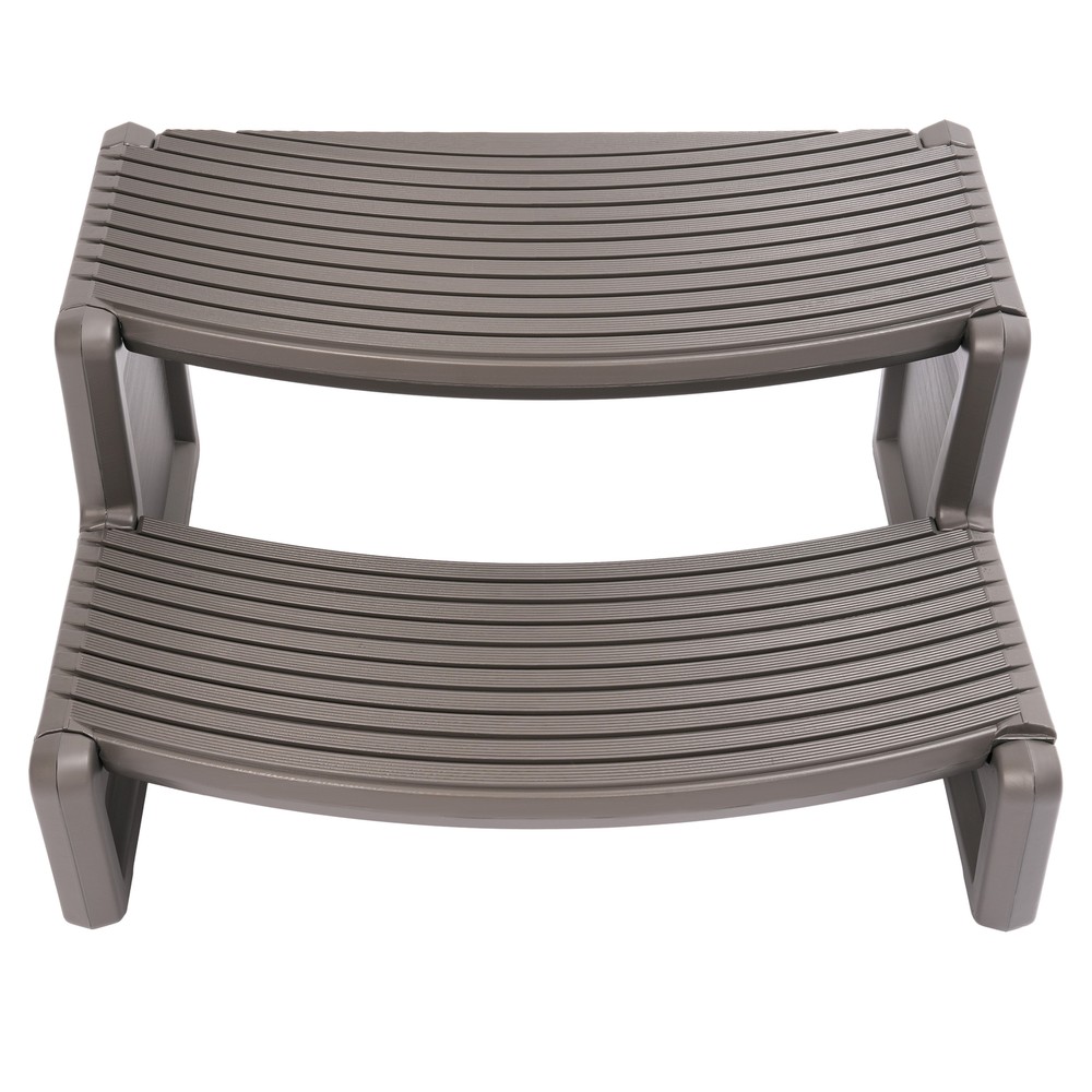 Outdoor Polypropylene Multi Purpose Spa and Hot Tub Handi-Step Step, Carbon Gray