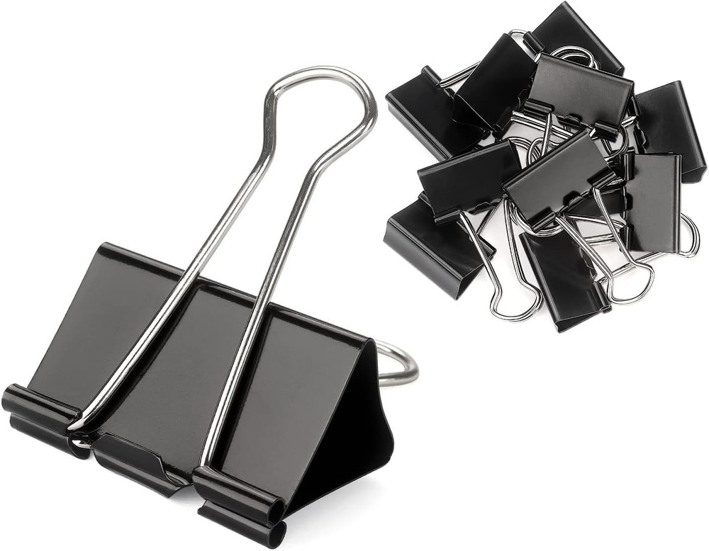 Bla Binder Clips Paper Clps Clips Medium Size, 1.3 Inches