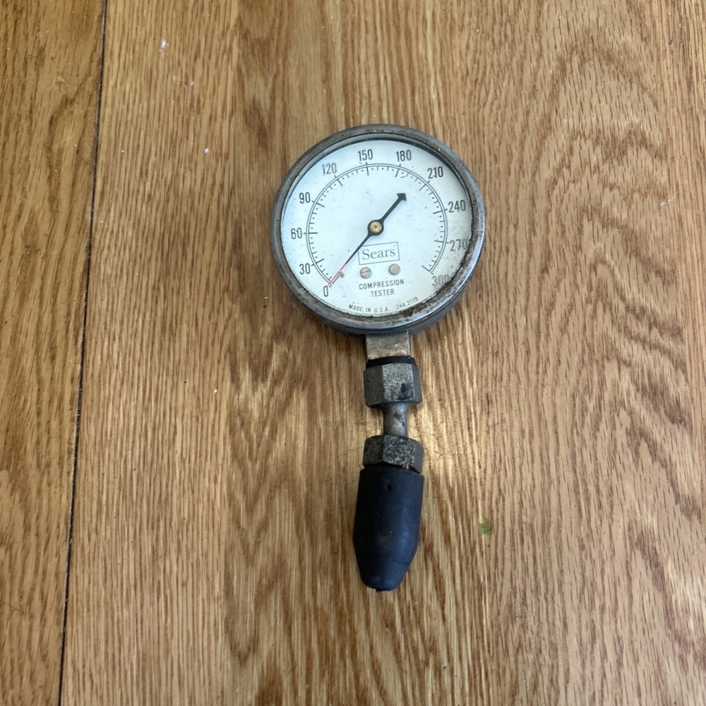 VINTAGE Sears Compression Tester 0-300