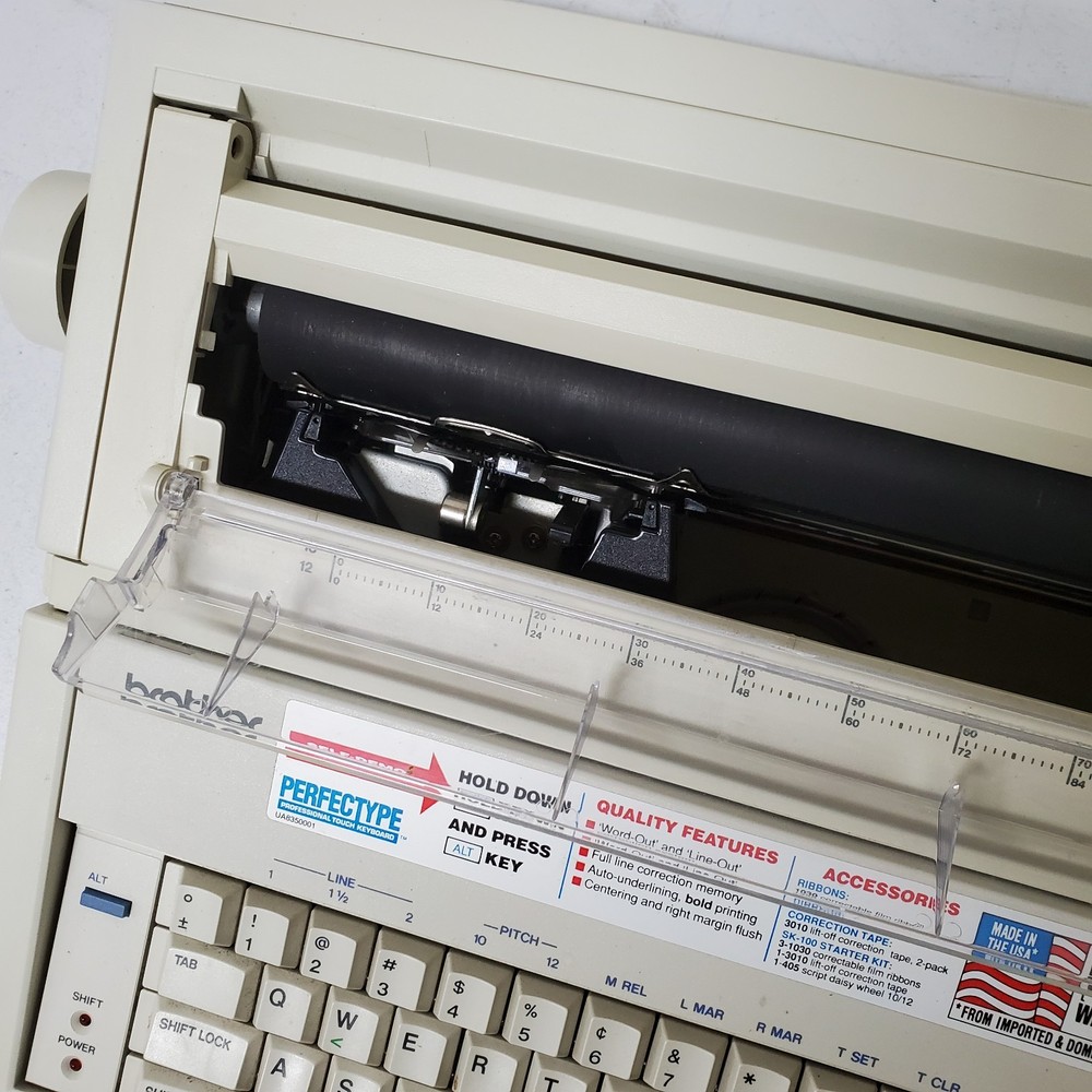 Brother AX-250 Electronic Typewriter Tested Working Missing Input Piece