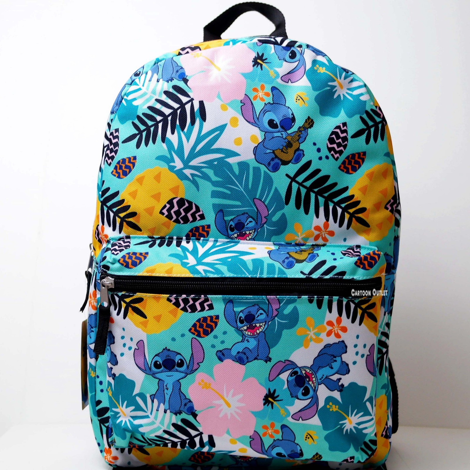 Disney Lilo Stitch Large School Backpack 16" All Over Print Travel Tote Book Bag