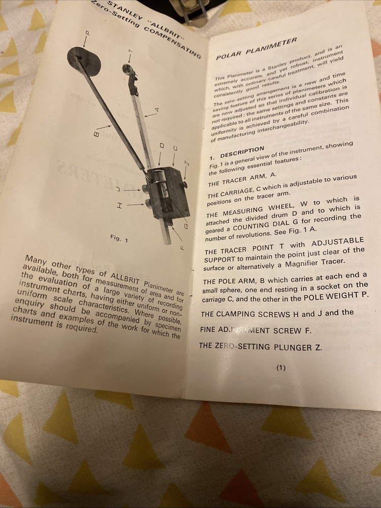 allbrit planimeter 1973 Mint Condition