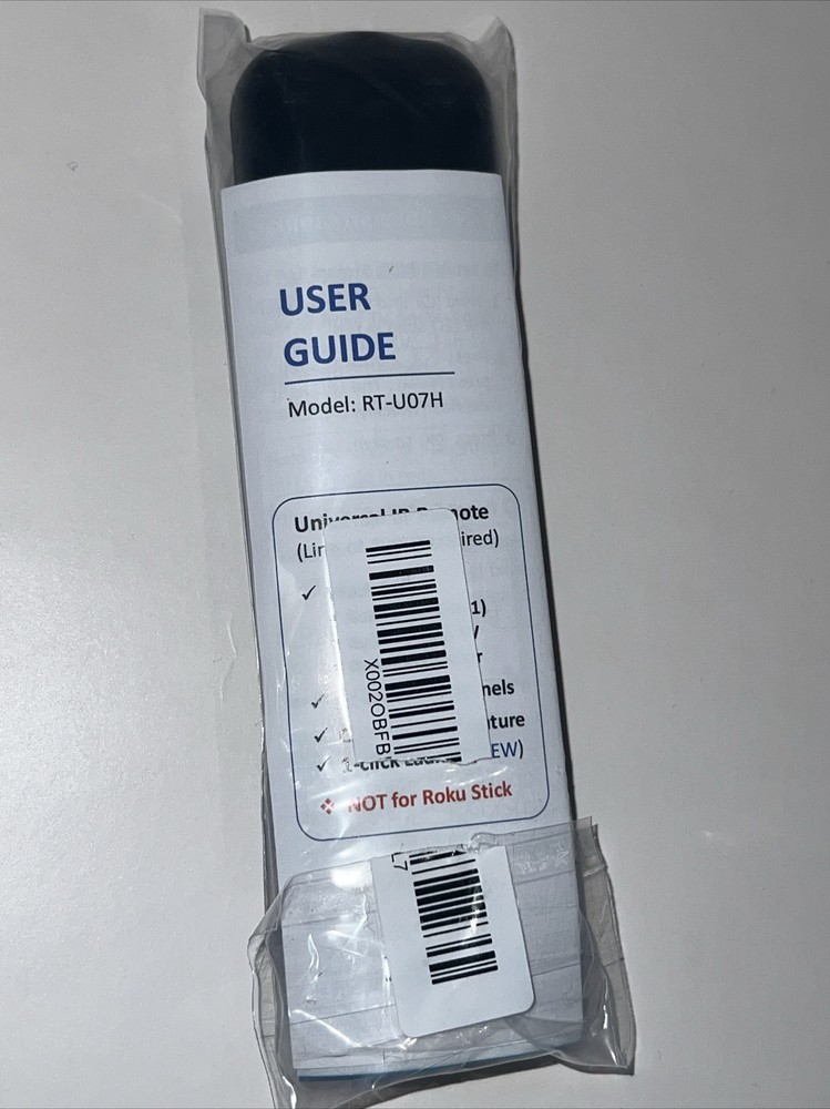 1-Click Tech Replacement Remote Control (RT-U07H) for Roku TV, Express, Ultra