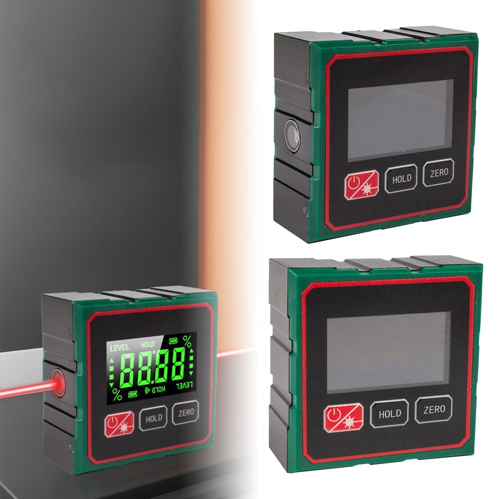 Digital Angle Finder with Electronic Laser - 4-side Strong Magnetic Angle GaugCW