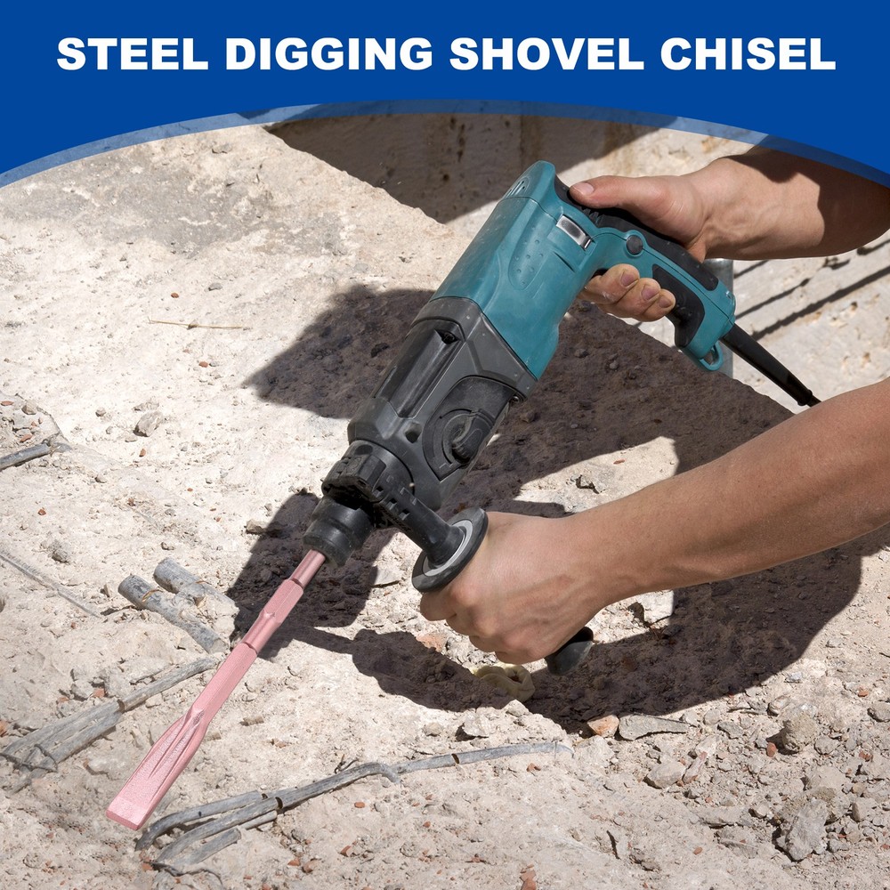 Floor Scraper Chisel Hex Shank Steel Digging Flat Shovel Chisel Width 27mm