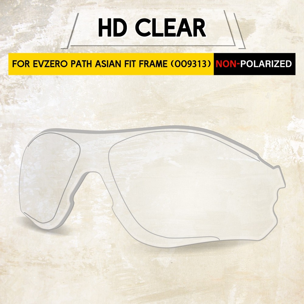 HD Clear Replacement Lenses for Oakley EVZero Path AF OO9313, No Polarized