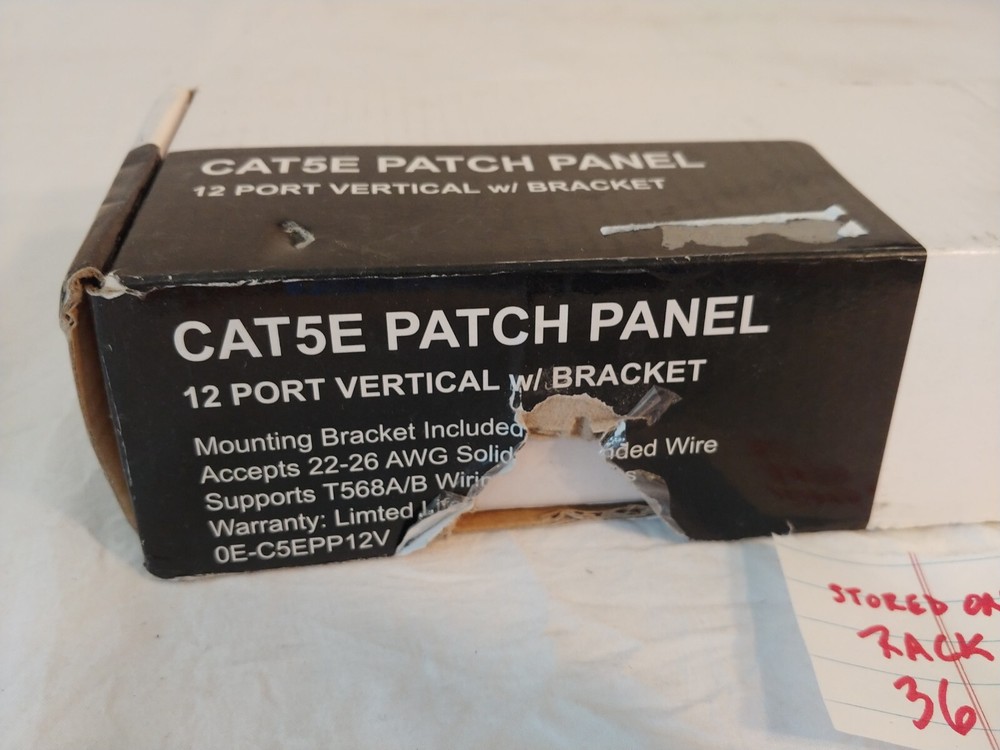 WBox 0e-c5epp12v Cat 5e Patch Panel 12 Port Vertical Mount