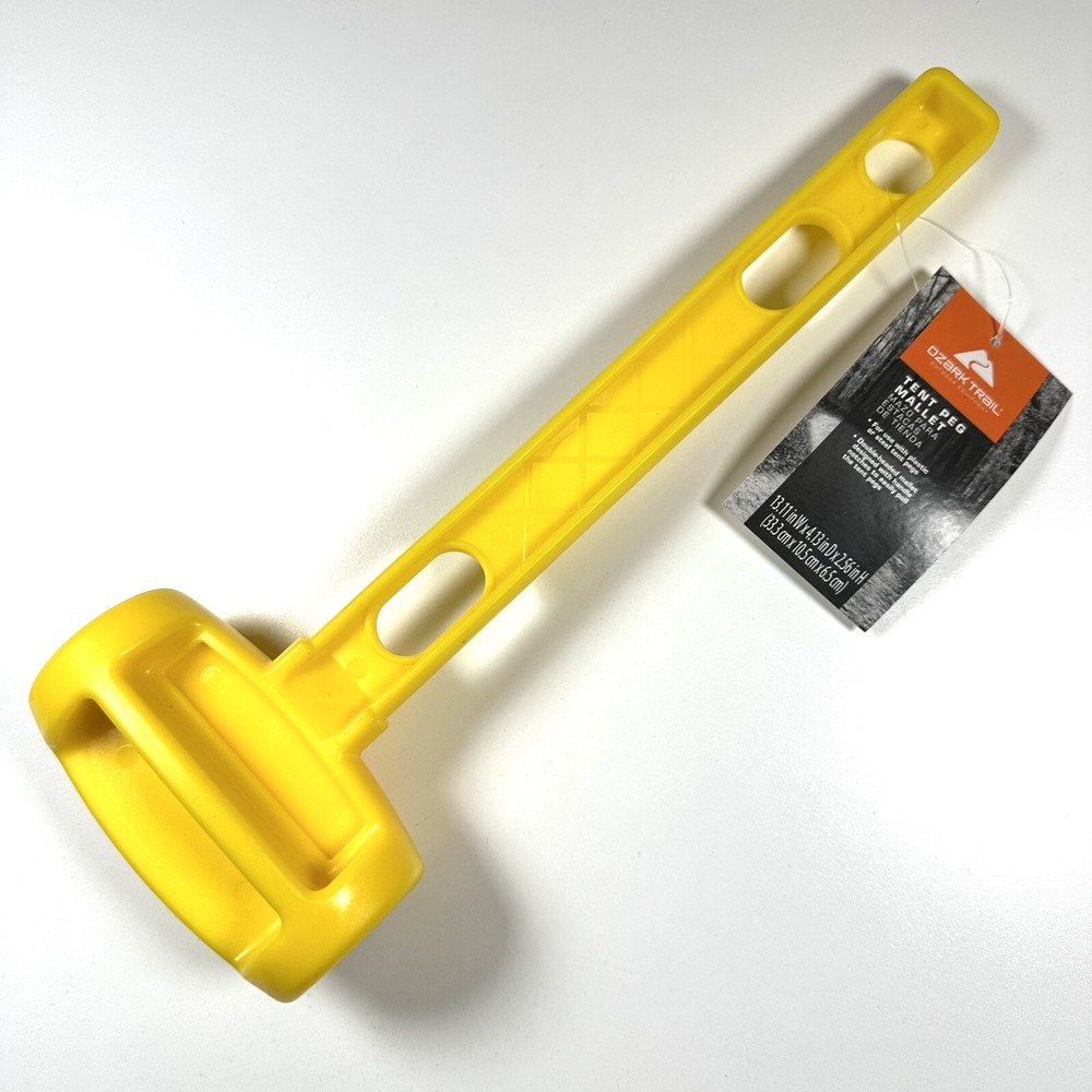 Ozark Trail Tent Peg Mallet Double-Headed With Peg Pull Notches *NWT*