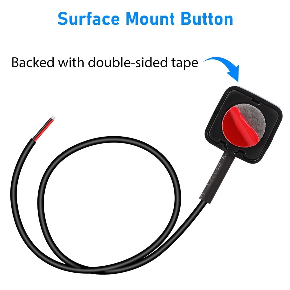 Linkstyle 10Pcs Momentary Push Button Switch, Surface Mount 11.43in Wire