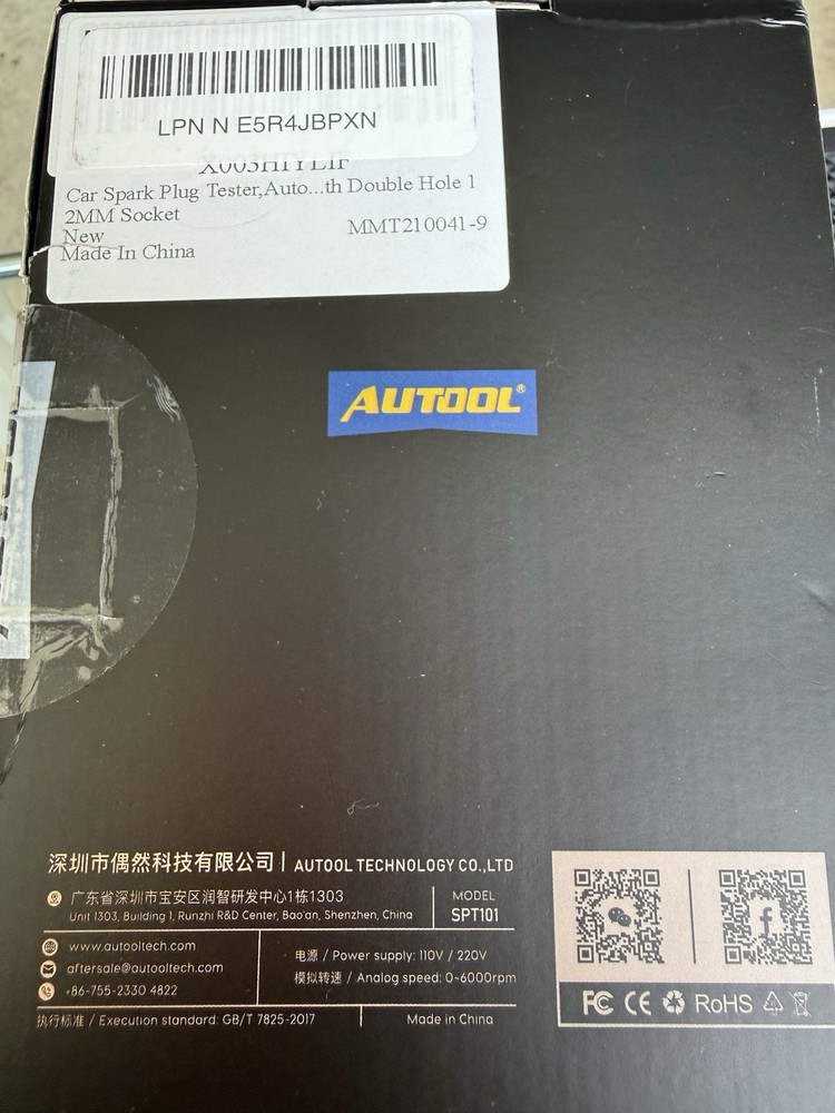 AUTOOL SPT101 Car Spark PlugTester Dual Hole Detector IgnitionPlug Analyzer