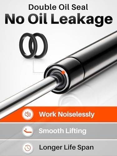 25 inch 100 lbs Gas Strut Shocks, 445 N Per Prop with L-Type 25inch 100lbs