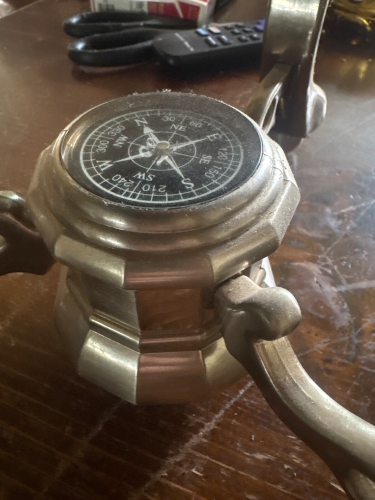 small globe on a stand with compass!