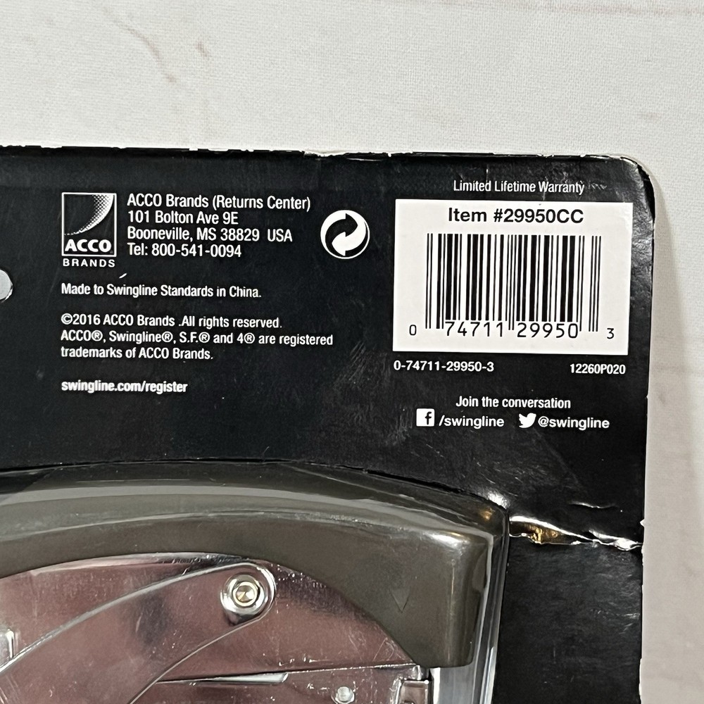 Swingline Compact Grip Stapler 20 Sheet Capacity-Opens for Tacking Black New