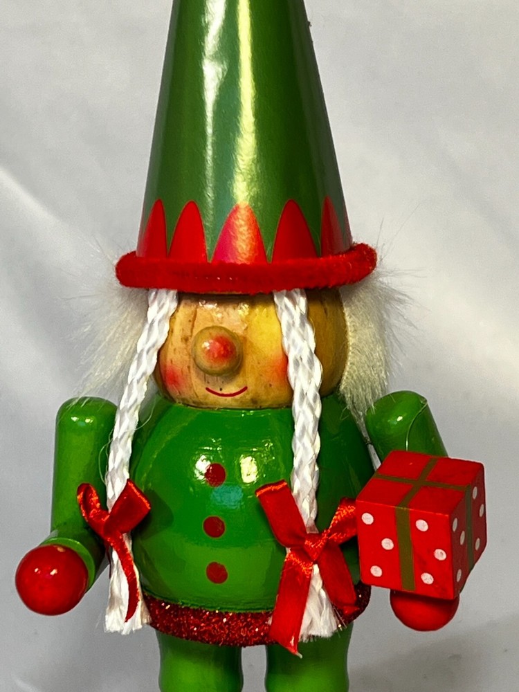 CHRISTMAS ELF GNOME NUTCRACKER~Present*Hat