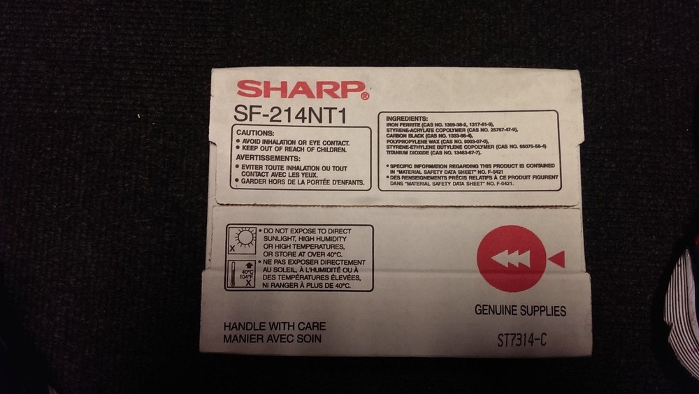 NEW GENUINE SHARP SF-214NT1 TONER