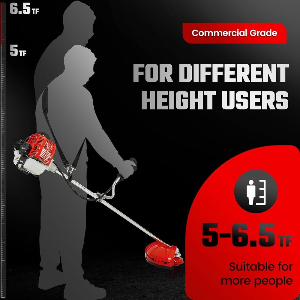 Weed Wacker Gas Powered, 42.7cc 2 Cycle 3 in 1 Weed Eater, String Trimmer