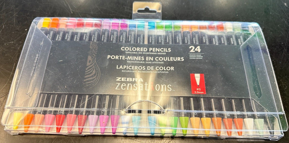 Zebra Zensations Colored Pencils 24/Pkg Assorted 045888081246