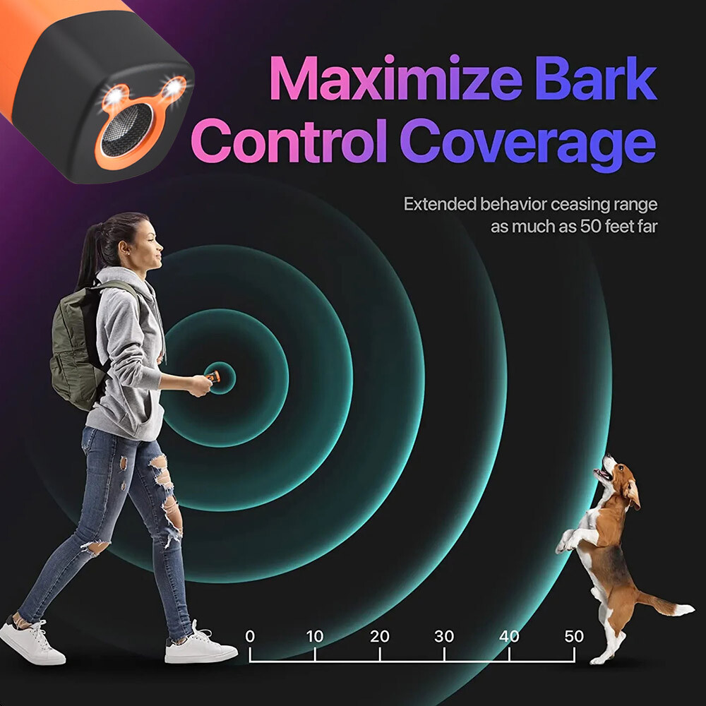 Ultrasonic Dog Bark Deterrent Behavior Corrector Stop Barking/Jumping Flashlight