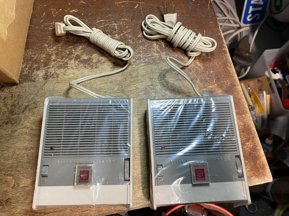2 Vintage Fanon Intercom Systems Japan NOS Unused Model 1640 Solid State