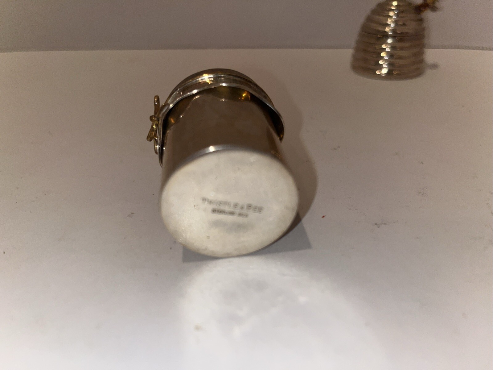 Thistle & Bee Sterling Silver Beehive Salt & Pepper Shakers Rare