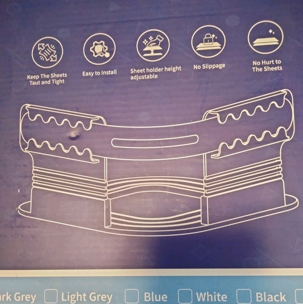 White Lock Sheet Holders For Bed