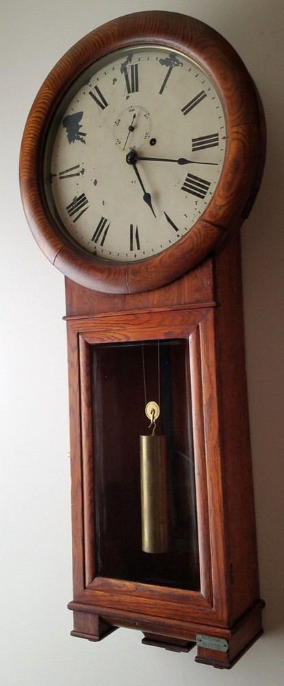 Antique Seth Thomas No. 2 Regulator Wall Clock Weight Driven - U.S. Post Office