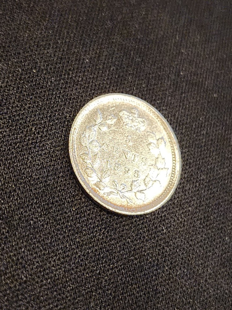 1898 Canada 5 Cents Silver Coin