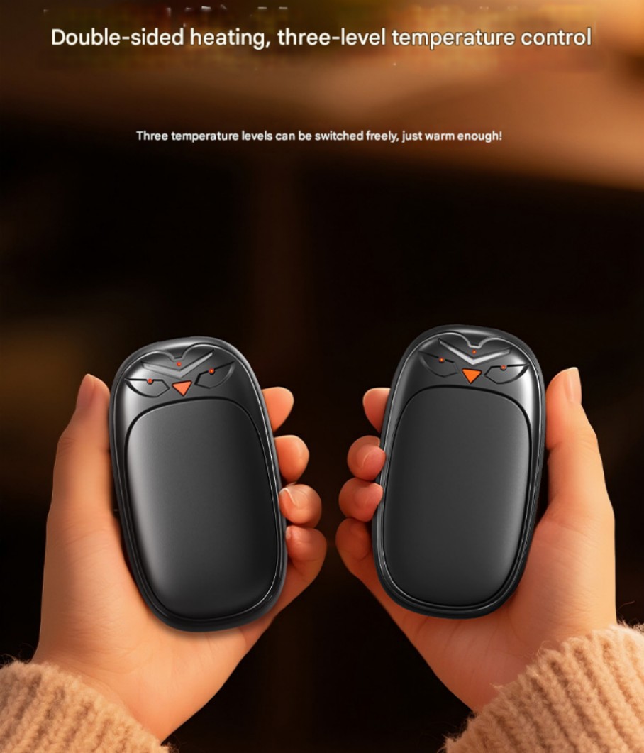 2-Pack Hand Warmers Rechargeable 6000mAh Portable Pocket Size 3 Heat Settings-/