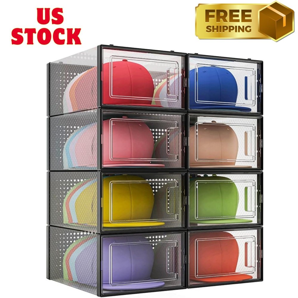 Hat Organizer for Baseball Caps, Hat Storage Box Showcase, Baseball Caps