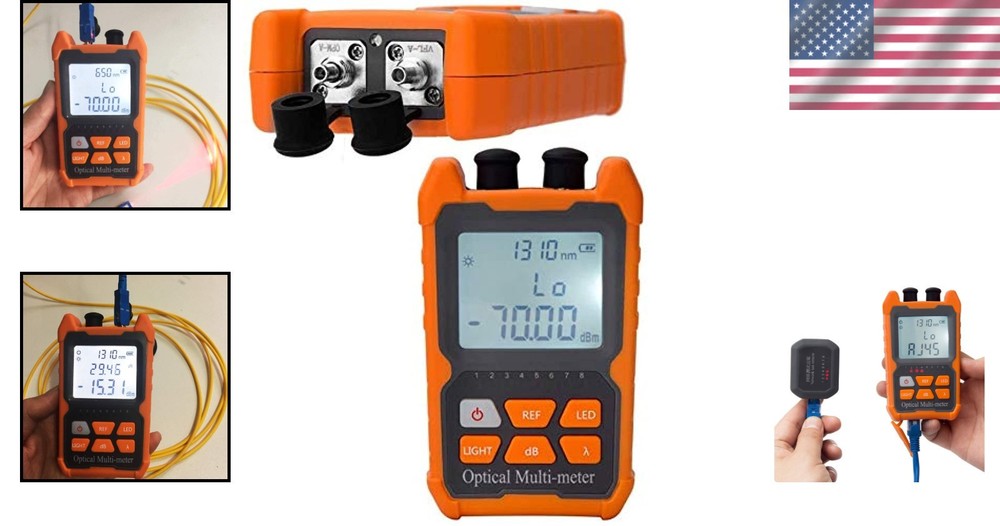 Compact Optical Fiber Power Meter - Supports 8 Wavelengths & Automatic Shutdown