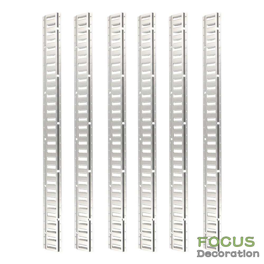 Flexible 6 Pack 5' E Track Tie Down Rail System Silver Heavy Loads Secure Cargo