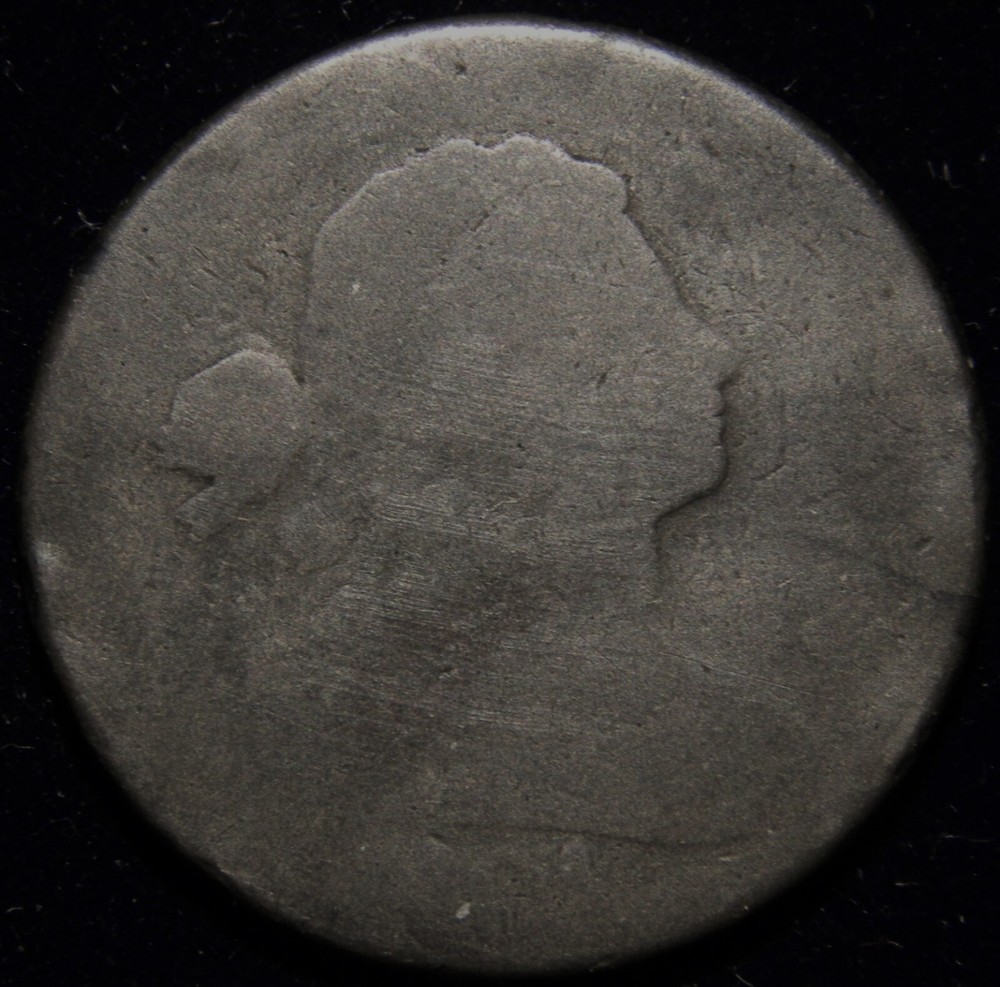 1801 DRAPED BUST LARGE CENT, LOW GRADE, STREAK ACROSS REVERSE #kf